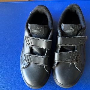 Puma Black Velcro Sneakers Kids Size 13C